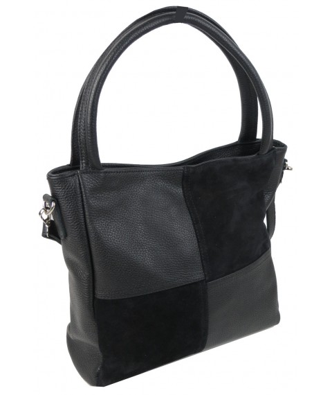 Женская кожаная сумка Borsacomoda черная