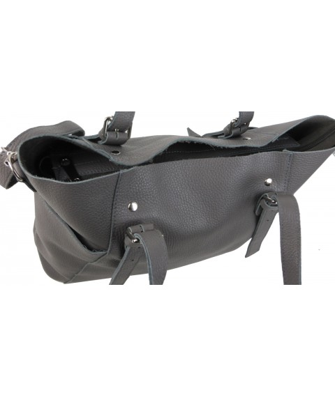 Women's leather bag Borsacomoda gray