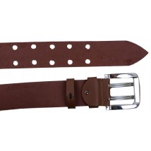 Men's leather belt for jeans 5 cm Skipper brown