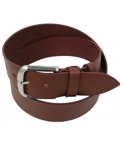 Leather belt for jeans 5 cm Skipper brown