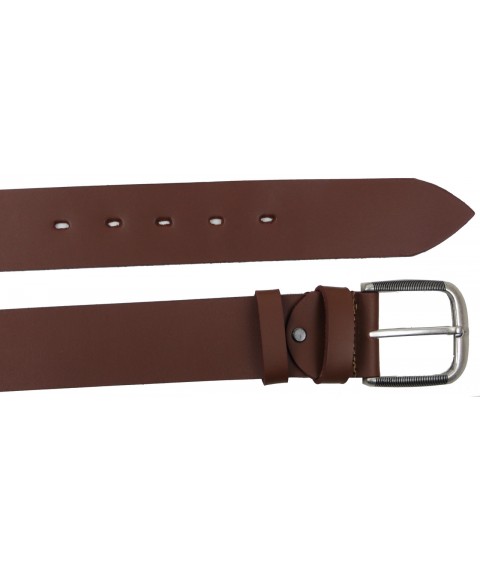 Leather belt for jeans 5 cm Skipper brown