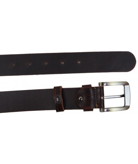Men's belt made of genuine leather Skipper brown 3.8 cm