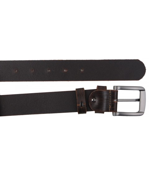 Men's leather belt Skipper brown 3.8 cm