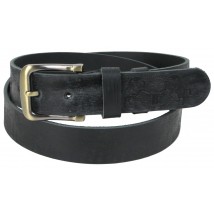 Men's leather belt Skipper black 3.8 cm