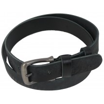 Men's leather belt Skipper black 3.8 cm