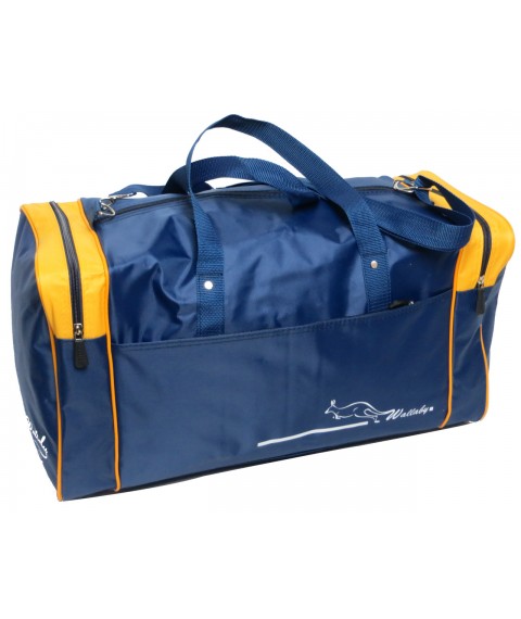 Travel bag medium size 38L Wallaby blue and yellow 340-2