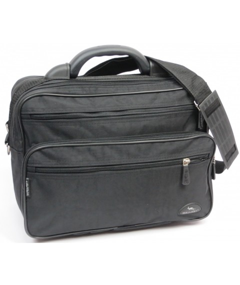 Wallaby fabric briefcase for men, black