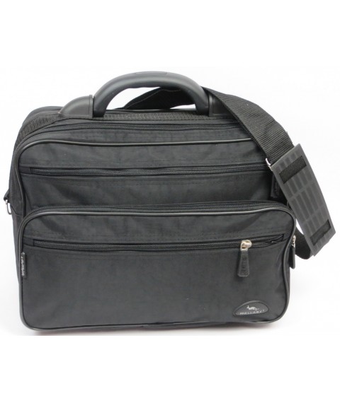 Wallaby fabric briefcase for men, black