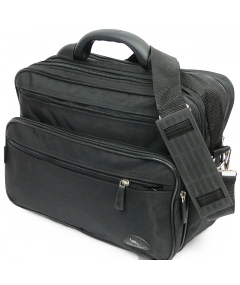 Wallaby fabric briefcase for men, black