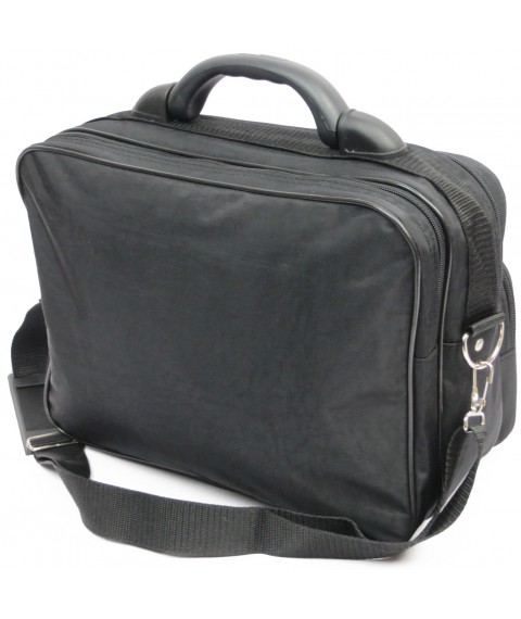 Wallaby fabric briefcase for men, black