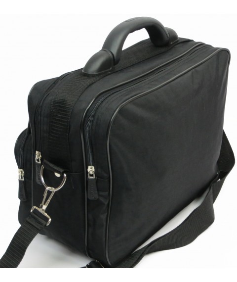 Wallaby fabric briefcase for men, black