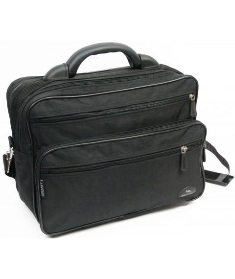 Wallaby fabric briefcase for men, black