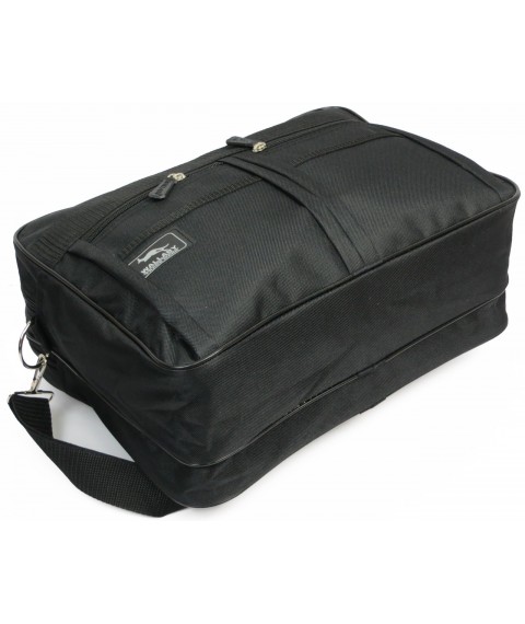 Wallaby satchel, black fabric