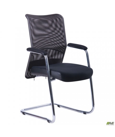 Кресло Аэро CF хром сиденье сетка Черная, Неаполь N-20/Спинка сетка черная