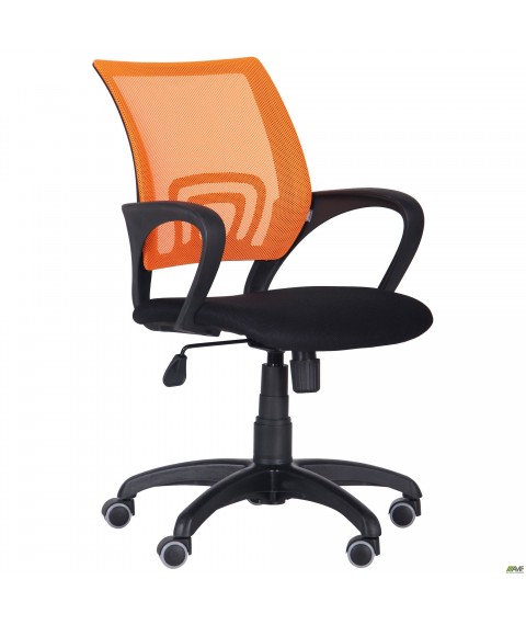 Кресло Веб сиденье Сетка черная/спинка Сетка оранжевая