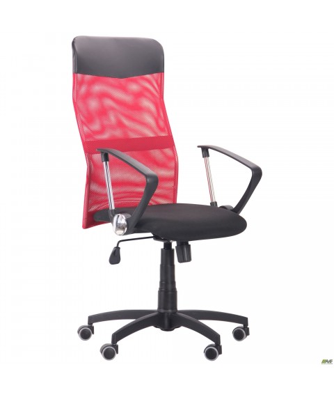 Кресло Ultra сиденье А-1/спинка Сетка красная, вставка Скаден черный