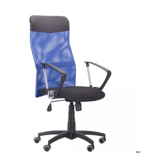 Кресло Ultra сиденье А-1/спинка Сетка синяя, вставка Скаден черный