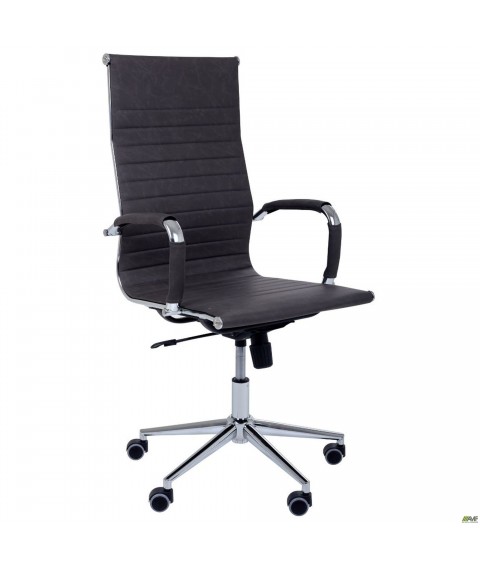Кресло Slim HB Хром Tilt WAX Dark Grey