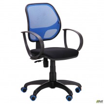 Кресло Бит Color/АМФ-8 сиденье Сетка черная/спинка Сетка синяя
