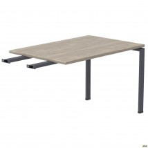 Элемент стола составного с удлиненными перемычками SIG-370 (800х800х750мм) Черный графит/Вяз Либерти