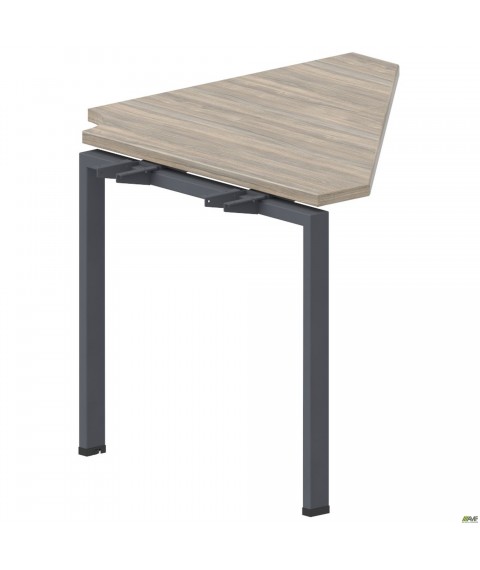 Стол приставной с кронштейнами SIG-263 (950х950х750мм) Черный графит/Вяз Либерти