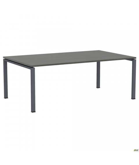 Конференц-стол SIG-201 (1800х1200х750мм) Черный графит 60х30мм. Вяз Либерти Дымчатый