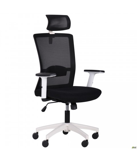 Кресло Uran White HR сиденье Сидней-07/спинка Сетка HY-100 черная