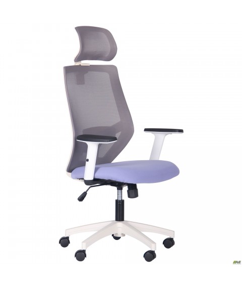 Кресло Lead White HR сиденье Нест-08 серая/спинка Сетка HY-109 серая