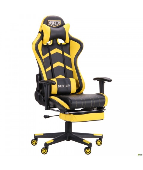 Кресло VR Racer Dexter Megatron черный/желтый
