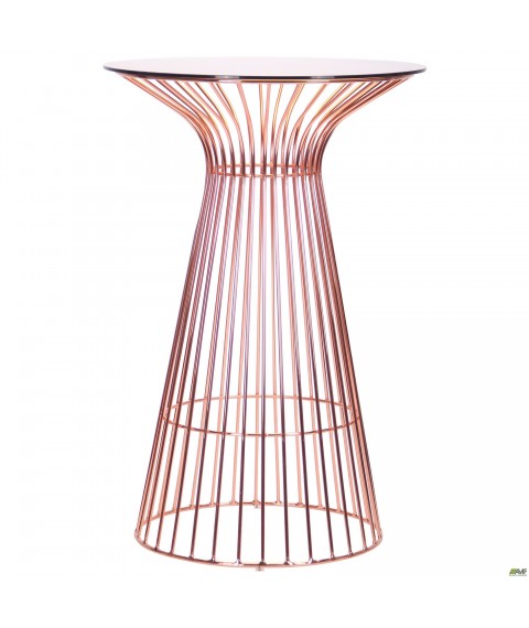 Стол Maleo, rose gold, glass top
