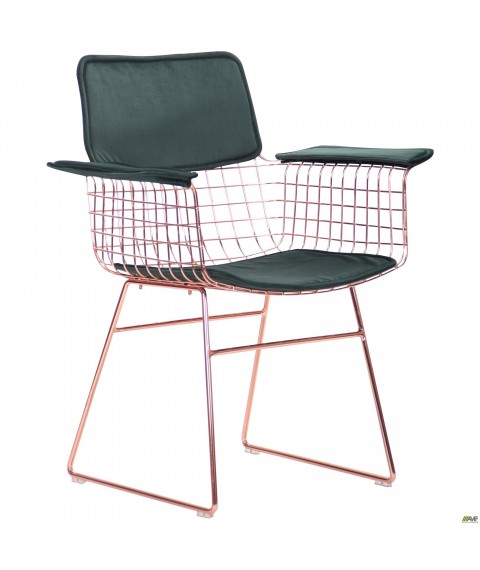 Кресло Mino, rose gold, emerald Кресло Mino, rose gold, emerald