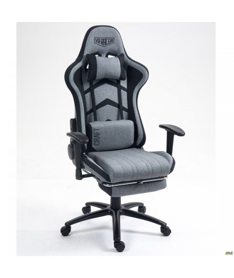 Кресло VR Racer Textile Craft серый/черный
