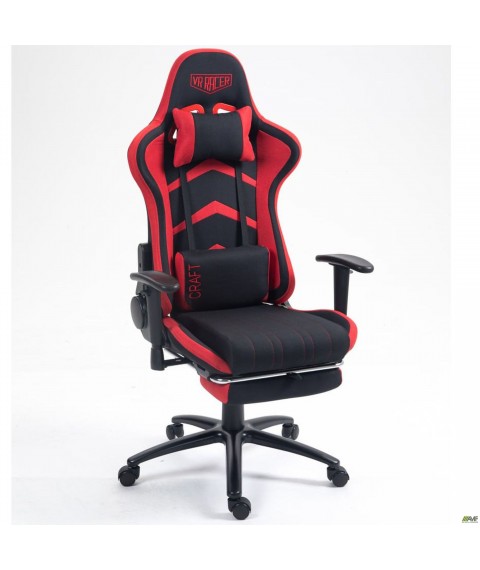 Кресло VR Racer Textile Craft черный/красный