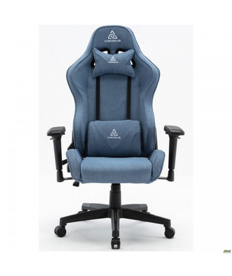 Кресло VR Racer Textile Maximus ткань синяя/черный