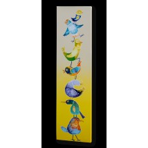 Metal ceramic design heater UDEN-300 "Chirp birds"