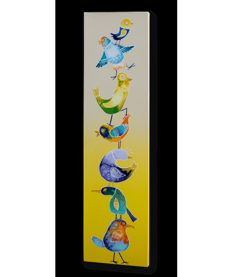 Metal ceramic design heater UDEN-300 "Chirp birds"