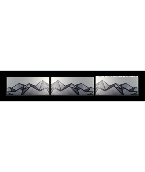 Ceramic granite heater "Mountains" (triptych)