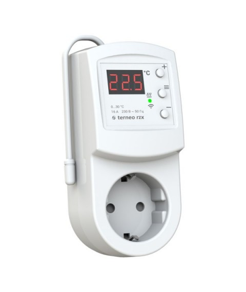 Wi-Fi thermostat in the terneo rzx outlet