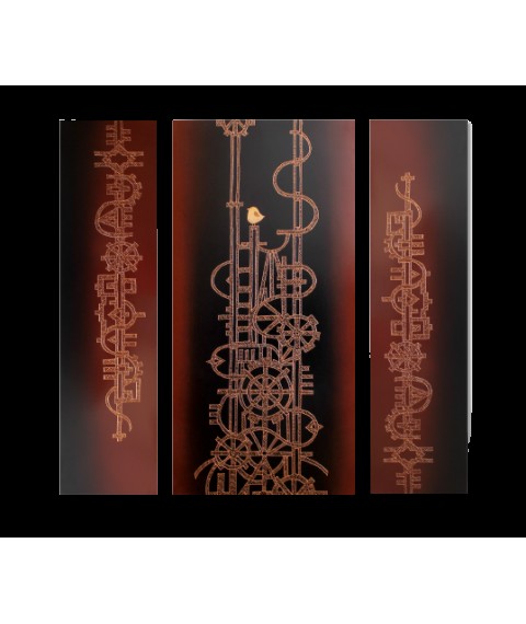 Metal ceramic design heater UDEN-S "Awakening" (triptych)