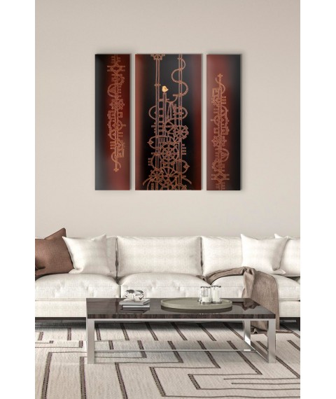 Metal ceramic design heater UDEN-S "Awakening" (triptych)