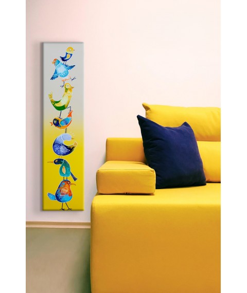 Metal ceramic design heater UDEN-300 "Chirp birds"