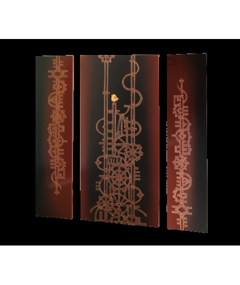Metal ceramic design heater UDEN-S "Awakening" (triptych)