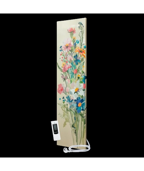 Metal ceramic design heater UDEN-300 "Field flowers" "universal" with remote control
