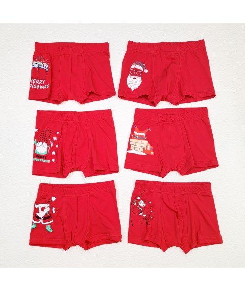Boxers for boys red Christmas Dexter`s Red d4002-2 146 cm (d4002-2)