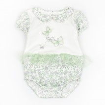 Bodysuit with tulle Butterflies Malena White 914-2v 80 cm (914-2v)