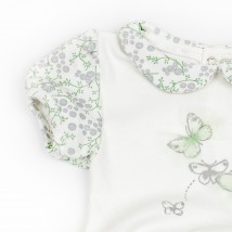 Bodysuit with tulle Butterflies Malena White 914-2v 80 cm (914-2v)