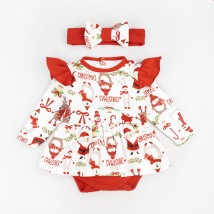 Боди платье для девочки Santa  Dexter`s  Белый d373нг-нв-б  86 см (d373нг-нв-б)