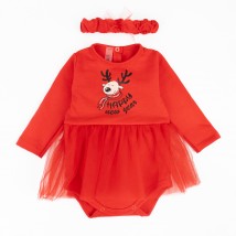 Боди-платье для девочки с фатиновой юбкой   Dexter`s  Червоний d330-60  80 см (d330-60)