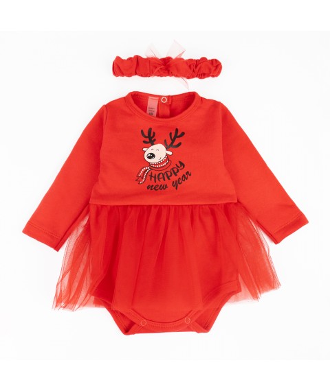 Боді-сукня для дівчинки з фатіновою спідницею  Dexter`s  Червоний d330-60  80 см (d330-60)