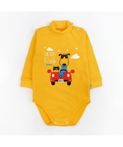 Children's bodysuit in large sizes with Best Friends Dexter`s fur Yellow-hot 339 80 cm (d339kp-or)